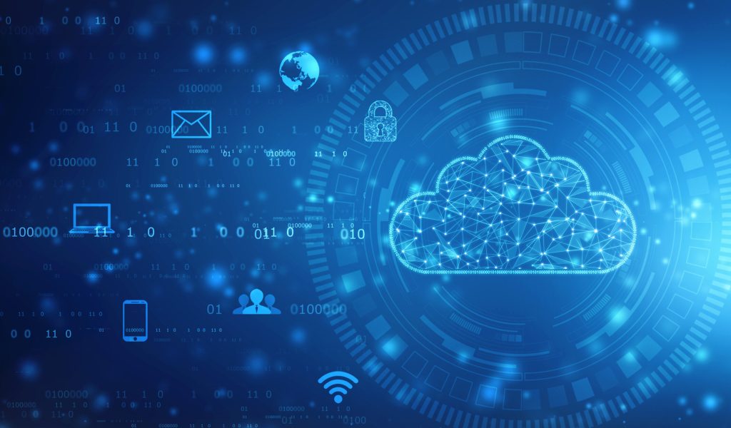 2d,Illustration,Of,Cloud,Computing,,Cloud,Computing,Concept,,Cloud,Computing